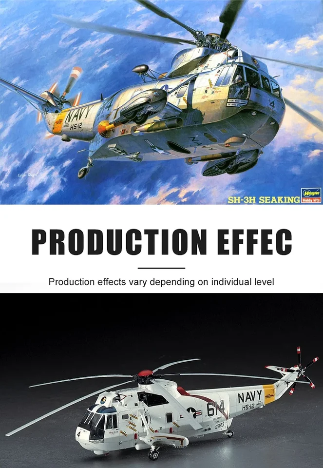 Hasegawa Aircraft Model Kit 07201 SH-3H Sea King Helicopter 1/48