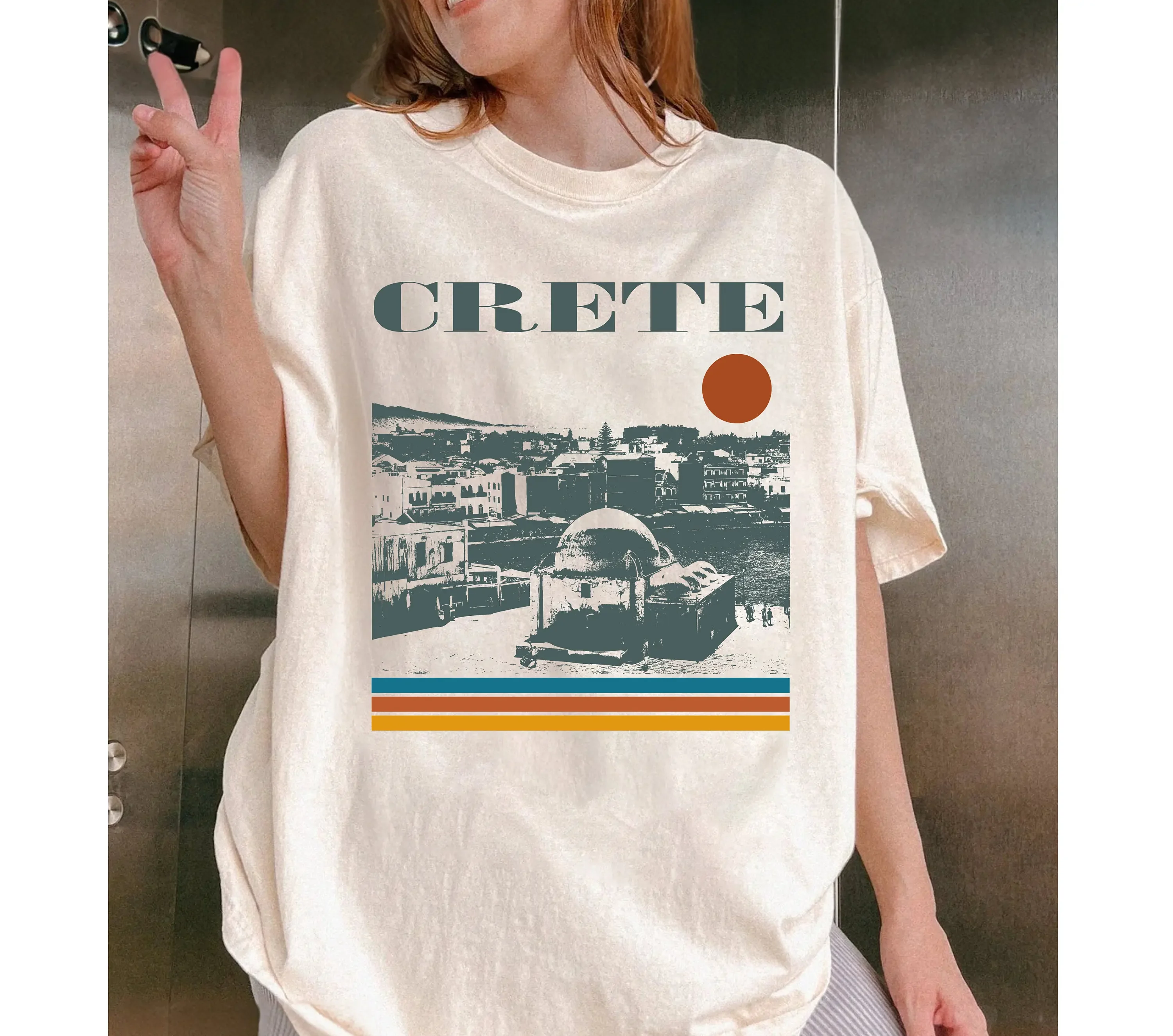 Crete T Shirt Greece Movie Vintage Midcentury For Him Retro