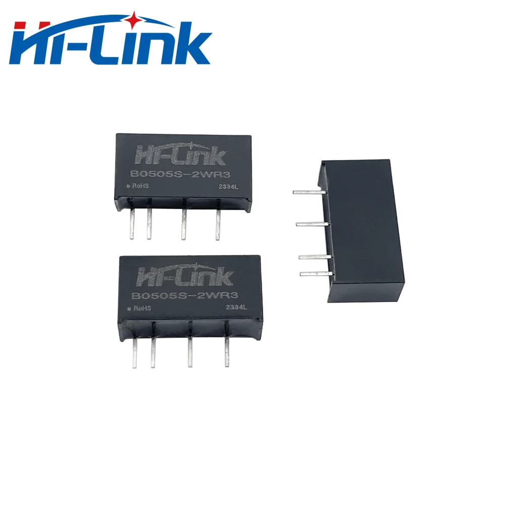 Hilink 2 ชิ้น/ล็อต B0505S-2WR3 5V 4A 2W DC DC แหล่งจ่ายไฟโมดูลการแยก Mini Adjustable Converter ระลอกคลื่นต่ําประสิทธิภาพสูง UL