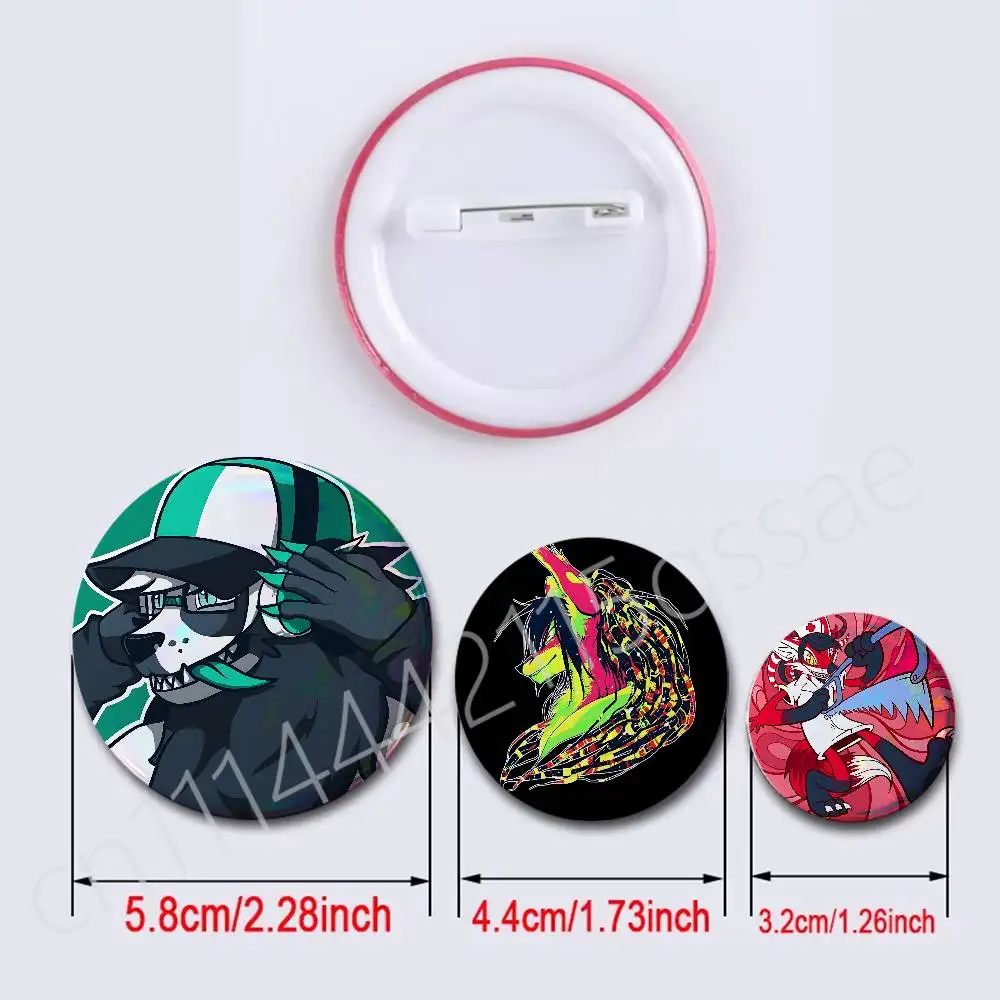 For Nurse Renard art LapFox Trax Brooches Cute Cartoon Badge Jacket Jeans Lapel Pin Gift Accessorie