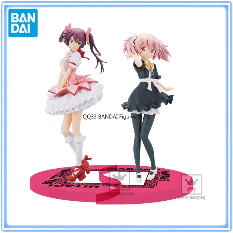

BANDAI Original SQ Puella Magi Madoka Magica Kaname Madoka & Senjougahara Hitagi Аниме Фигурки Модель Хобби Коллекционная