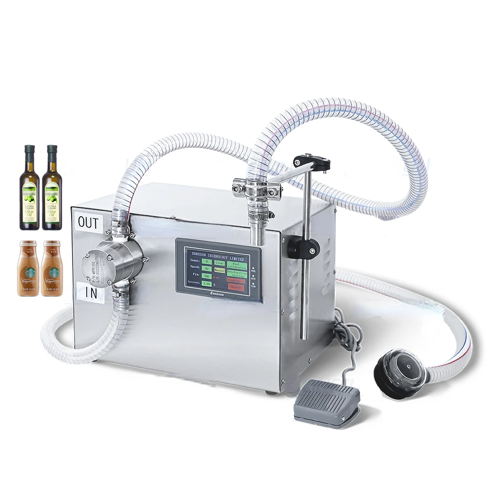 ZS-G25A Magnetic Pump Detergent Beverage Shampoo Sesame Oil Large Flow Bottle Quantitative Thick Liquid Filling Machine