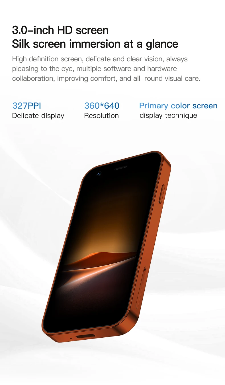 SERVO Mini Android Smartphone 3.0" Touch Screen 3G Dual SIM 2GB+16GB Face Unlock HiFi Sound WiFi Hotspot GPS Pocket Mobile Phone