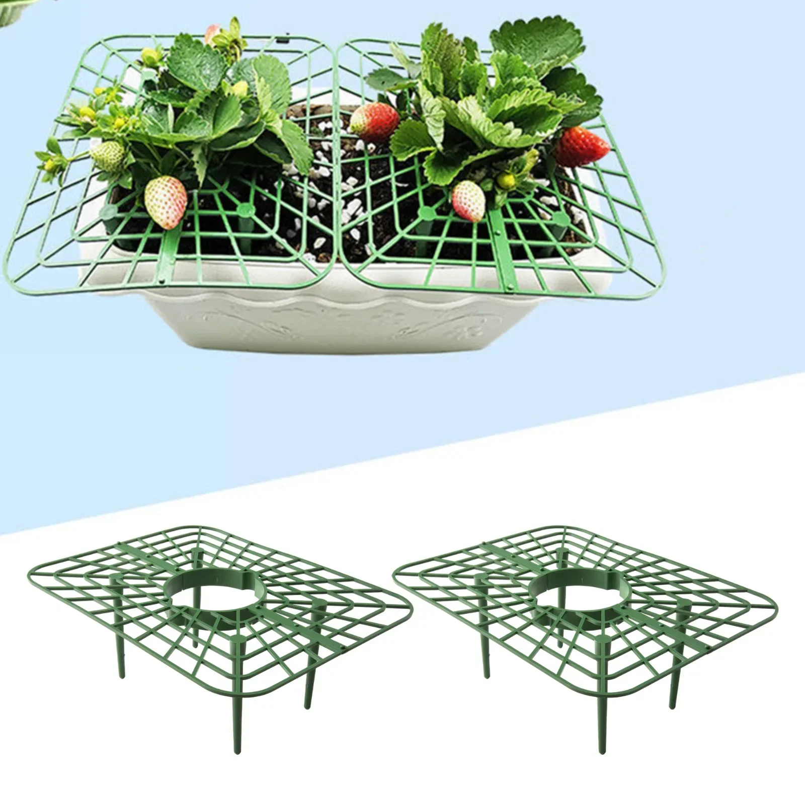 

5-10Pcs Strawberry Plant Supports Square Strawberry Growing Frame Plant Climbing Rack Holder for Home Outdoor Garden Supplies