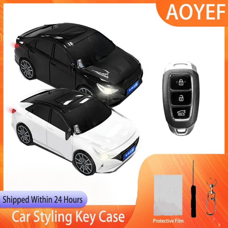 

For Hyundai i30 ix25 Elantra KONA Solaris Azera Grandeur Ig TM Accent Santa Fe Palisade Smart Remote Car Key Case Cover Keychain