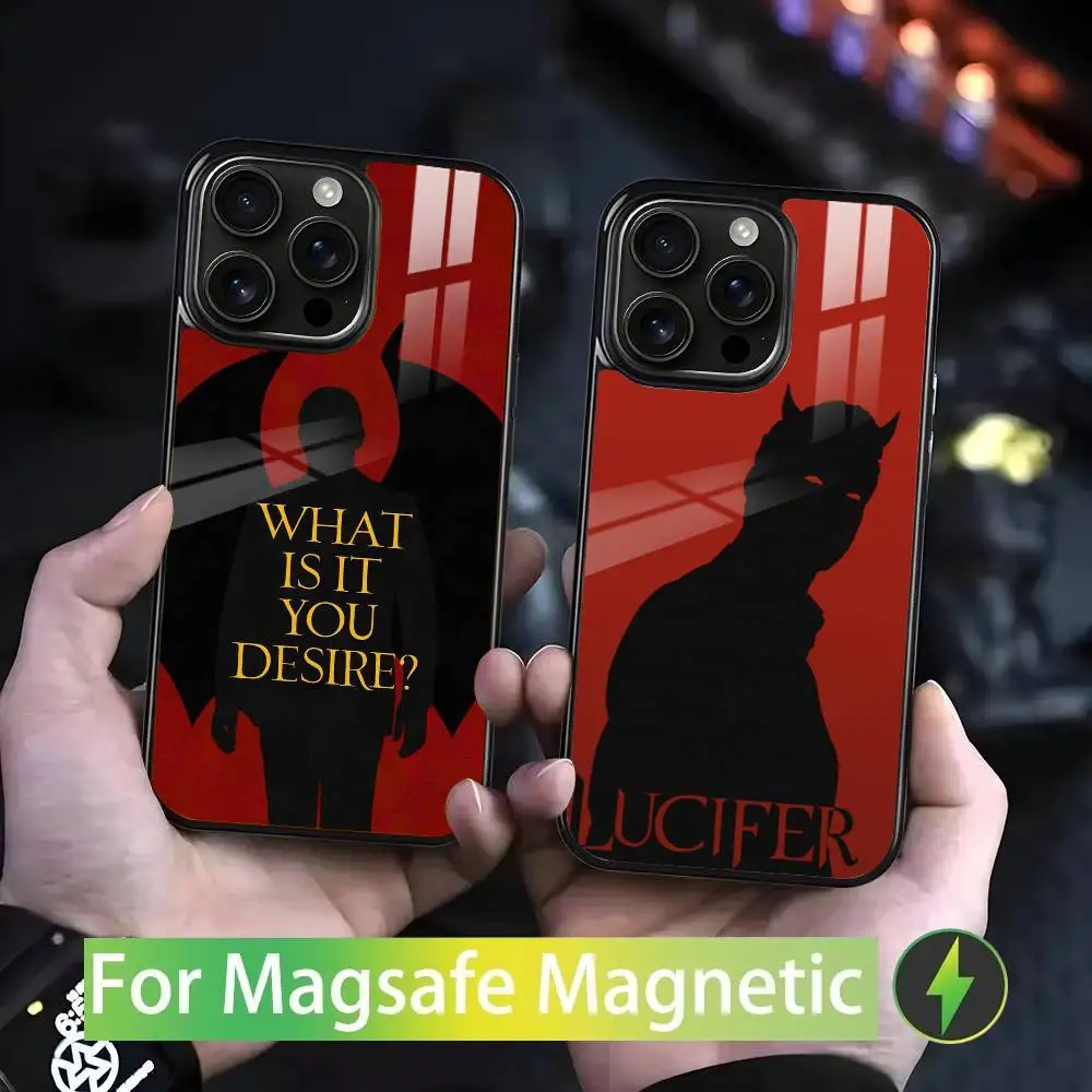 

L-Lucifer For iPhone 17,16,15,14,13,12,11,Pro,Max,Plus,Mini,SE4,E Magnetic Magsafe Wireless Charging