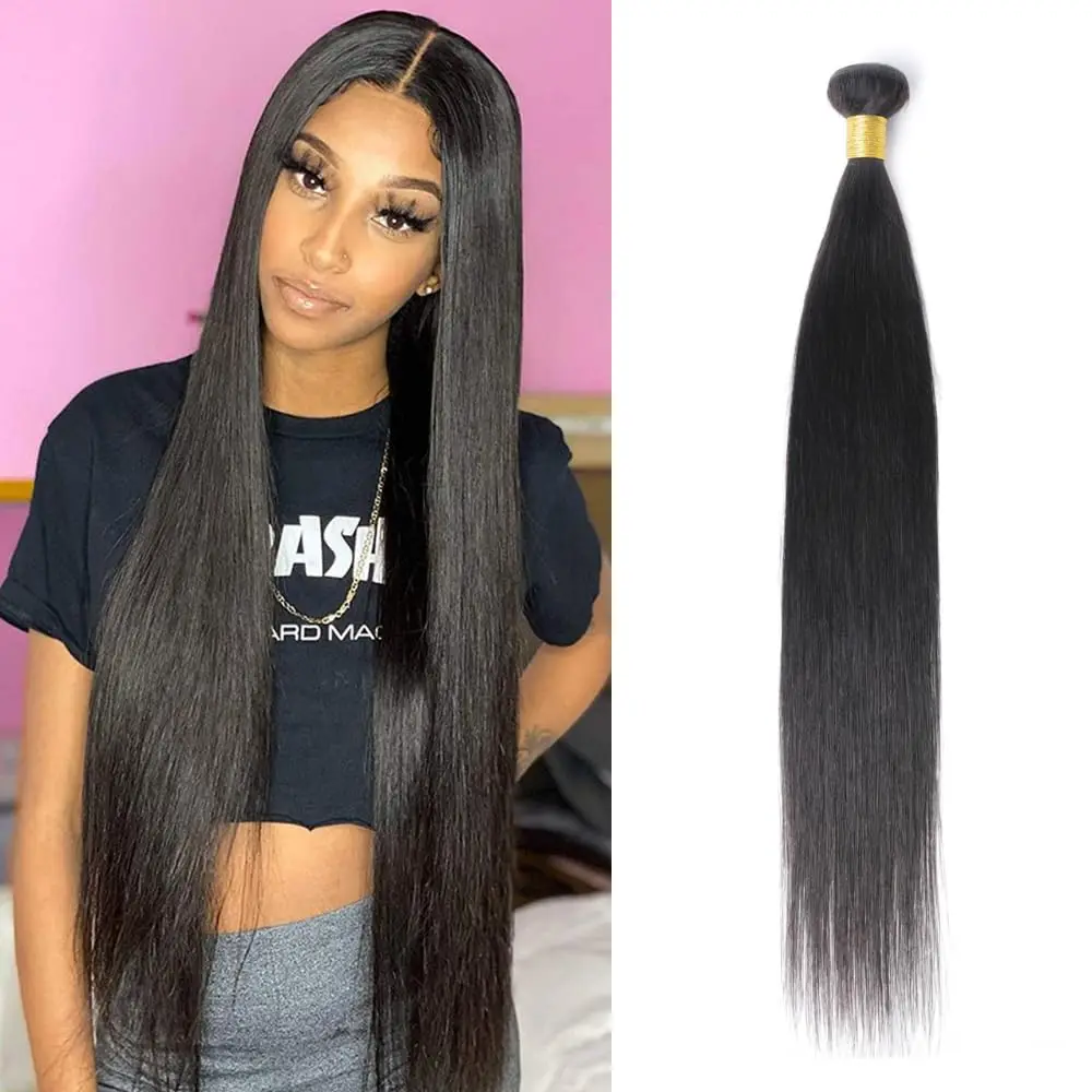 10A Human Hair Bundles Brazilian Straight Hair Bundles 24 26 26 Inch 100% Unprocessed Straight Human Hair