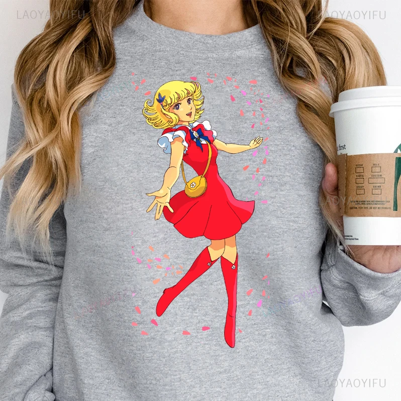 Flower Fairy Comic Style Cute Crewneck Pullover Casual Street Wear Women's Long-sleeved Hoodie