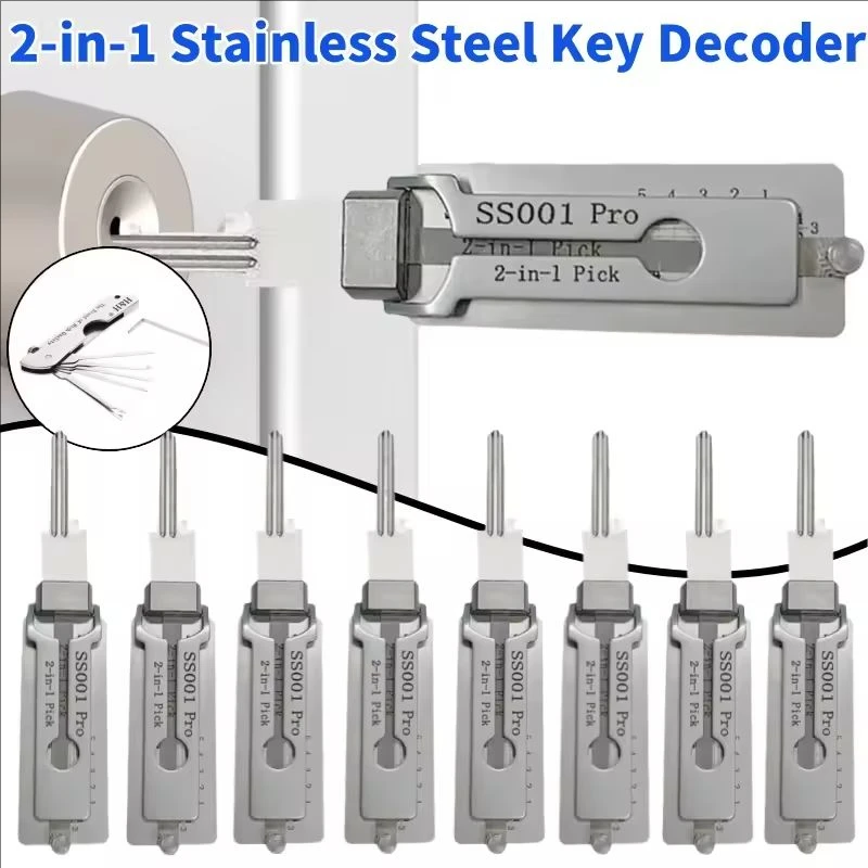 Stainless Steel Key Decoder Precision Hook And Pickup Hand Tool O-ring Pickup Repair Kit Available Hook Hand Measuring Tool