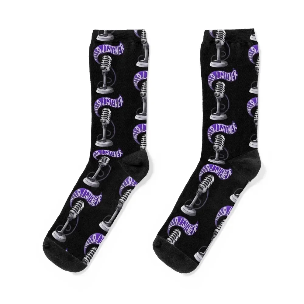 Microphone Static Socks luxe loose with print Soccer Socks Woman Men's