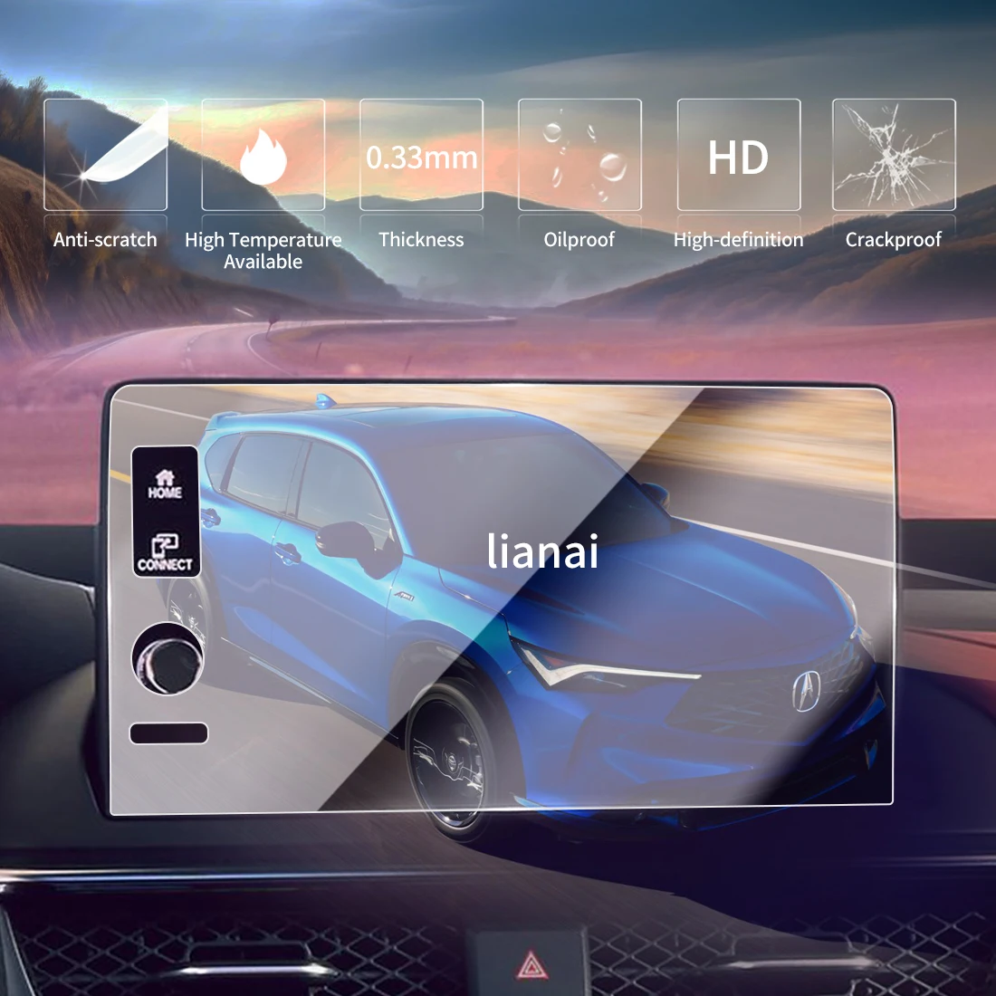 Screen Protector for 25-26 Acura ADX Tempered Glass GPS supplies Video Navigator Car Stickers Fingerprint-resistant supplies