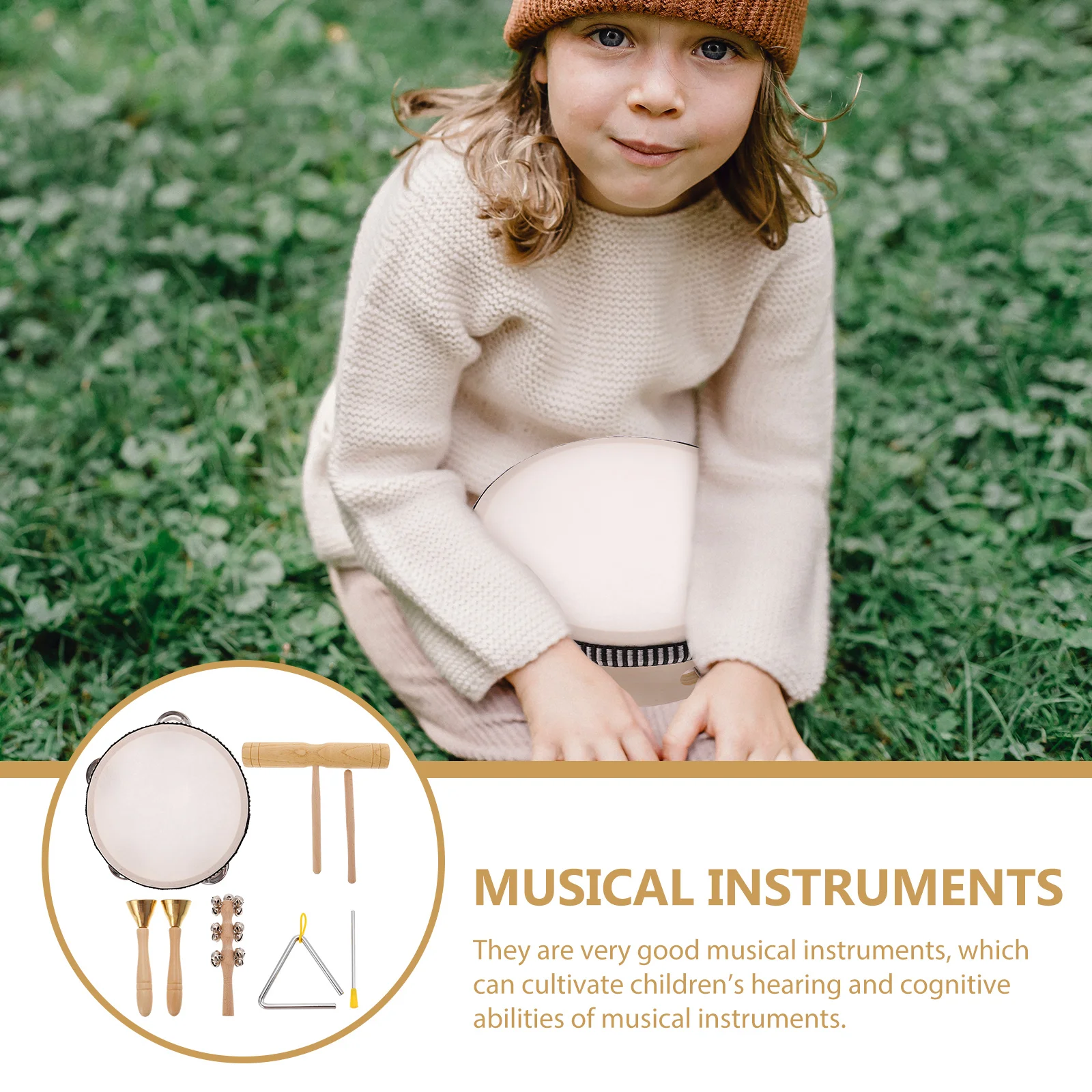 

Tambourine Toys Kids Music Education Plaything Set Musical Instrument Playthings