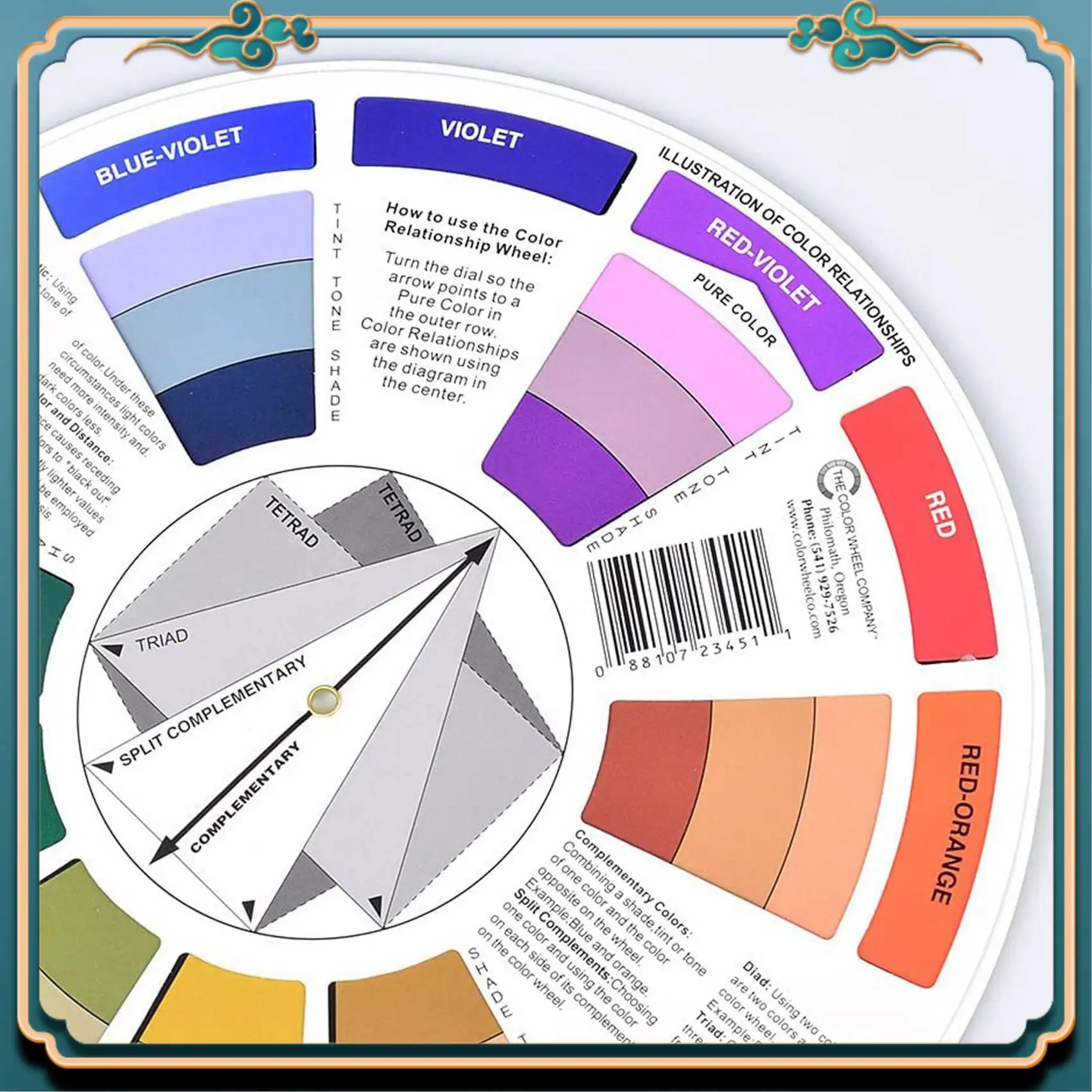 

ABJG-направляющие для смешивания цветов, 2 комплекта, 9 дюймов, креативное цветовое колесо, руководство по обучения смешиванию краски, инструмент для обучения искусству, инструмент для растушевки живописи