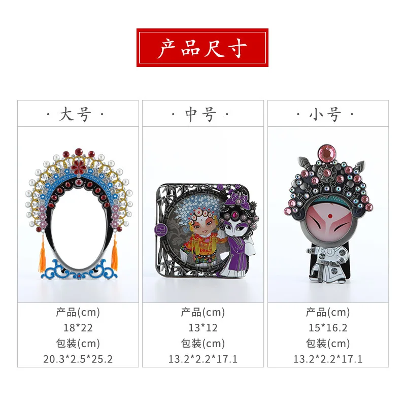 Peking Opera Play Facial Makeup Imperial Concubine Mirror Photo Frame Decoration Foreign Affairs Abroad Chinese Characteristics