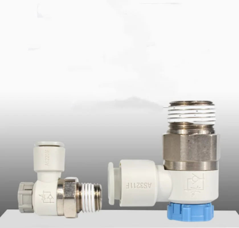 

10шт AS2211F AS3211F AS4211FSpeed ​ ​ регулирующий клапан, регулируемый выпускной дроссельный клапан, быстроразъемный разъем пневматического цилиндра