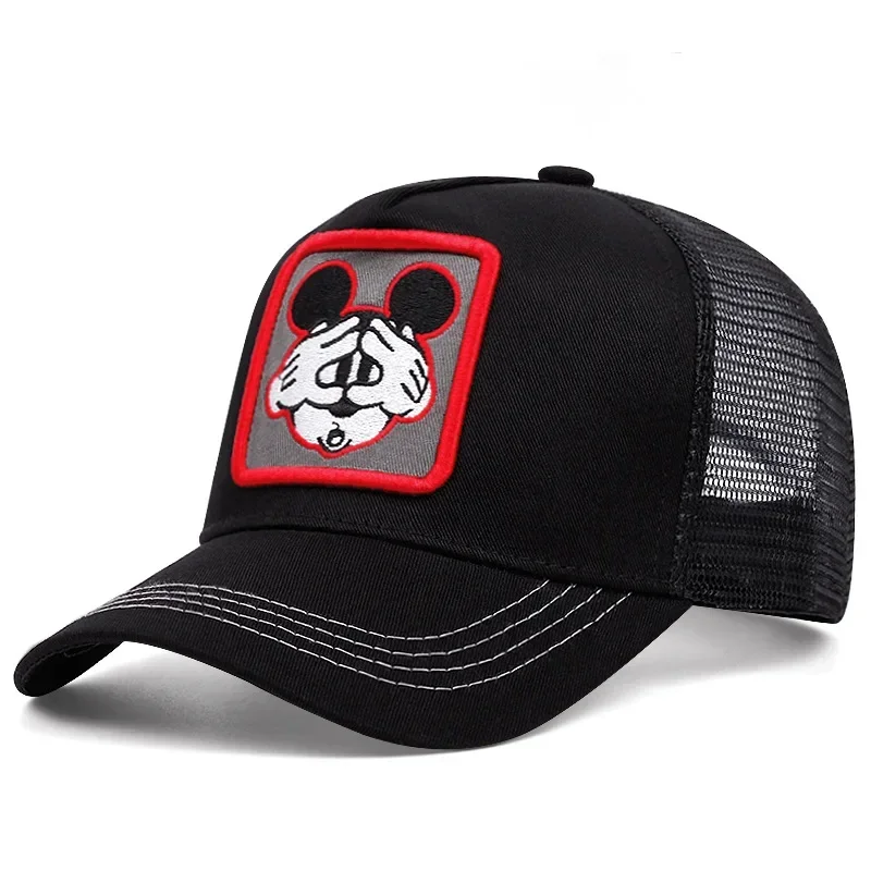 MINISO Anime Cartoon Disney Mickey Mouse Embroidery Adult Outdoor Sport Baseball Caps Summer Men Women Hip Hop Sunshade Mesh Hat