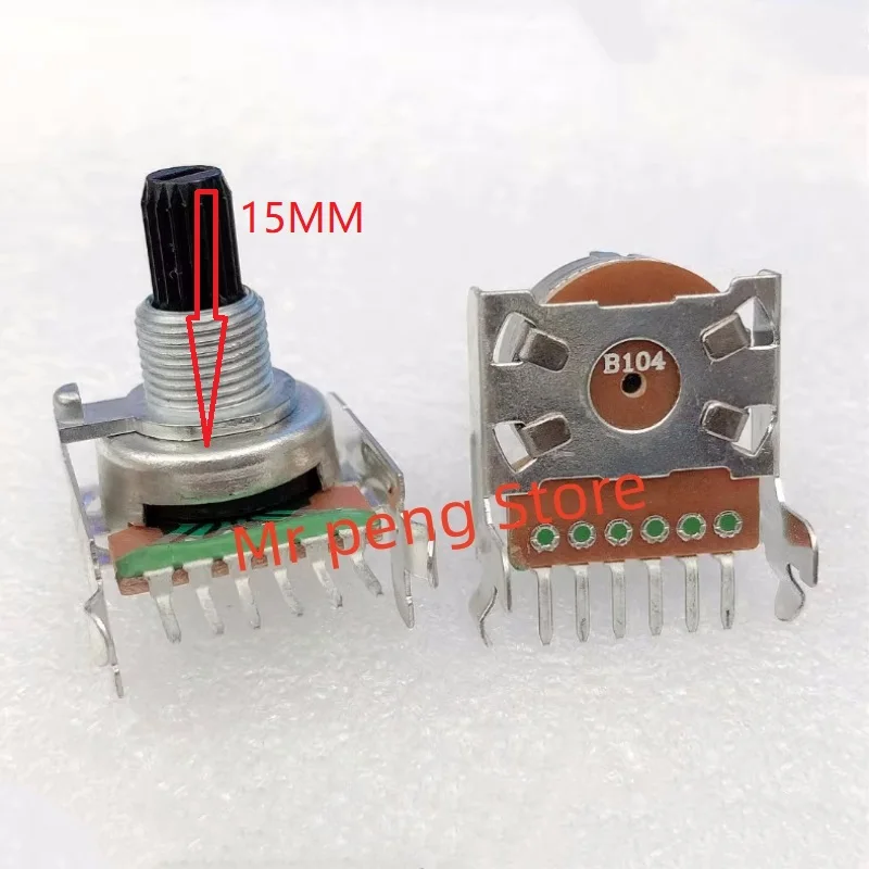 1pcs for Type 161 old power amplifier volume potentiometer single row 6-pin B100K B50K B20K B10K plum handle