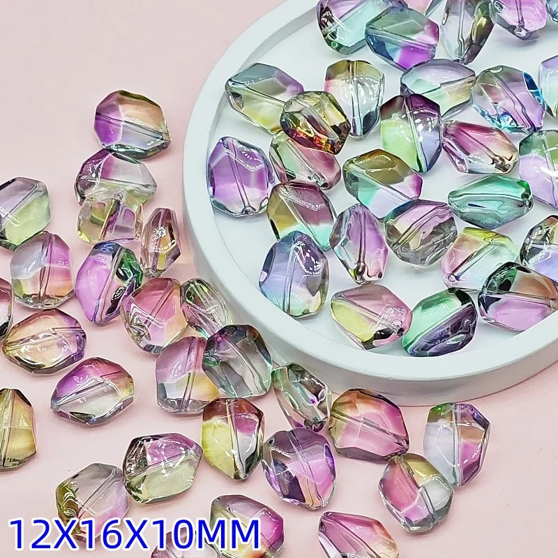 10Pcs Irregular Stone Shape Lampwork Glass Beads For Jewelry Making Diy Bracelet Earrings Accessories Crystal Beads Wholesale