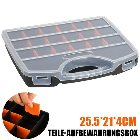 Organizador de piezas de alta resistencia con cajones transparentes, caja de herramientas a prueba de golpes, estuche de almacenamiento de Hardware con múltiples compartimentos para taller de tornillos