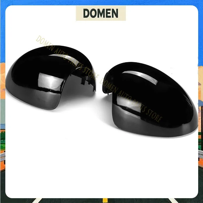 DOMEN Pair Door Side Wing Rearview Mirror Cover Cap Replacement For BMW Mini Cooper R55 R56 R57 R58 R59 R61 51162754913 51162754