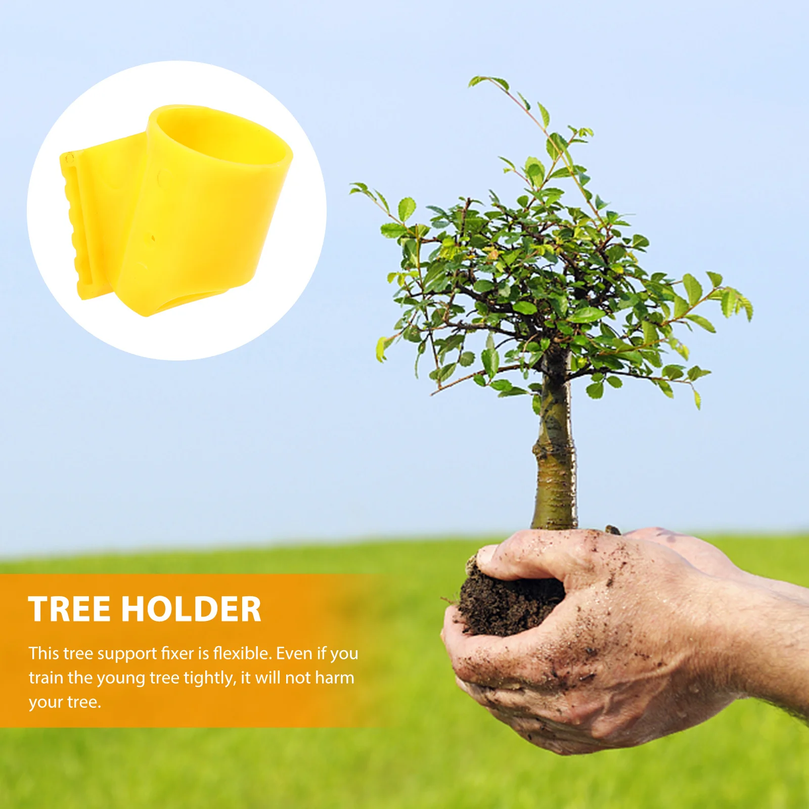 

10Pcs Tree Fixator Plastic Landscaping Support Sleeve for Tree Protection Wind Resistance Growing Support Fixing