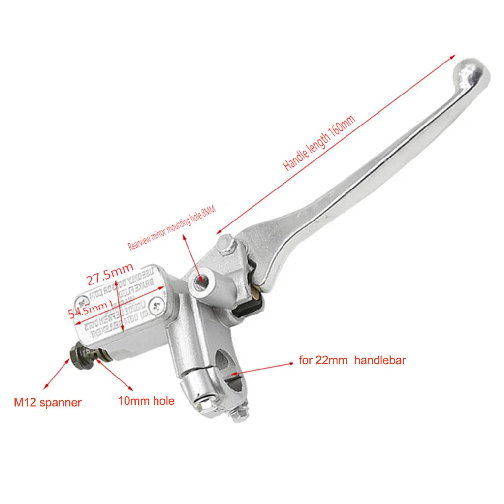브레이크 실린더 마스터 레버, 22mm 핸들 바, GY6 50cc 레트로 Yiying 레트로 YY50qt-15 Baotian 스쿠터