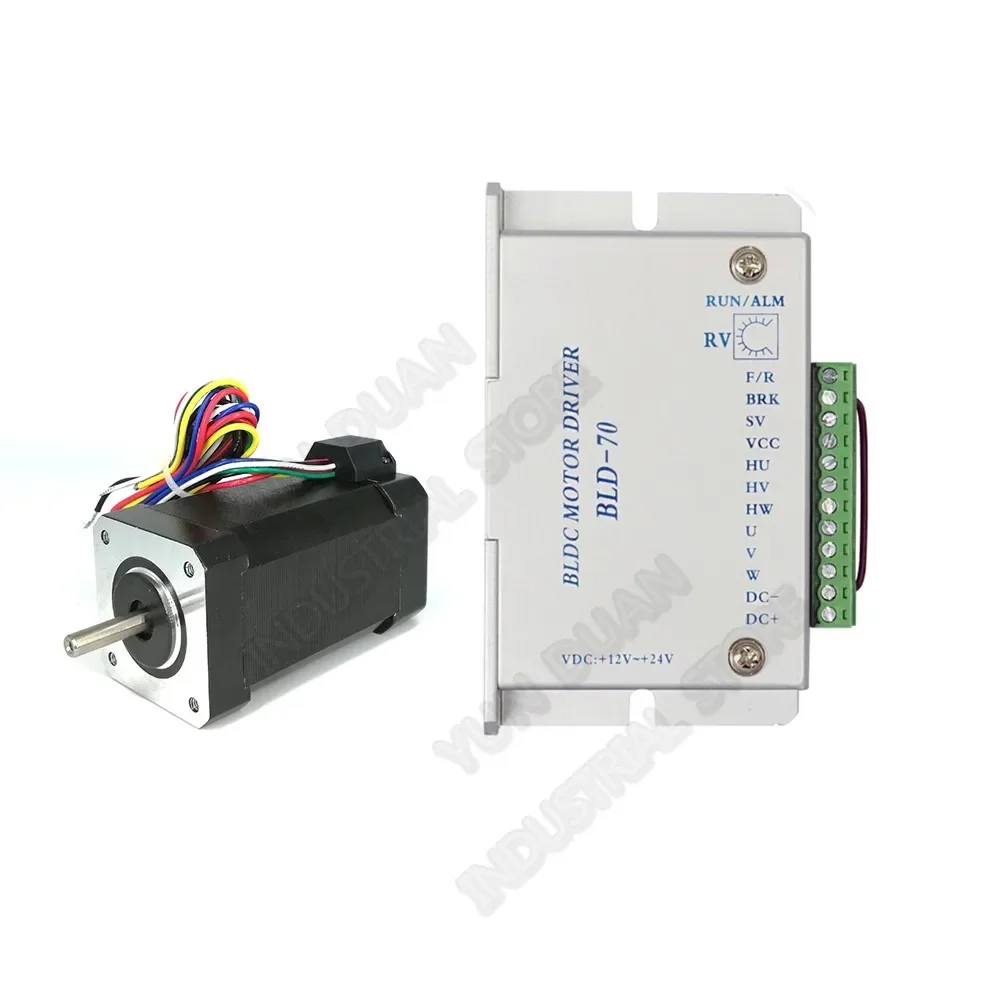 

60W 0.2Nm BLDC Brushless Motor Driver Kits NEMA17 42MM DC 24V 3A 3000RPM High speed 3000rpm Adjustable Controller brake control