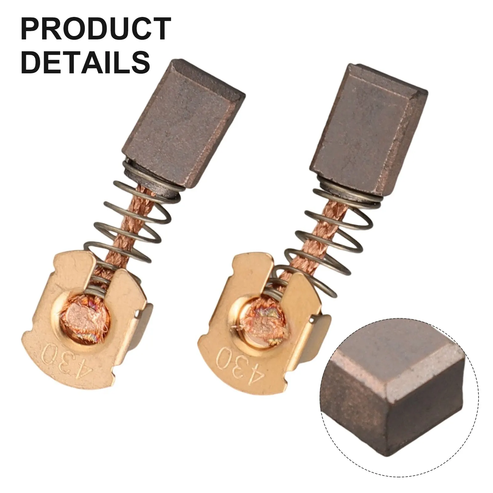 Power Carbon Brushes 2pcs Replacement Spring Angle Grinder Tools For & Quality Grinder Metal Parts Replacement
