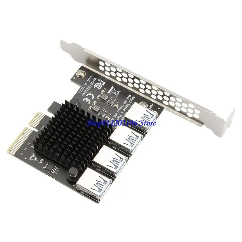 

P82A 20 Гбит / с PCI-E 4X 1–4 USB RISER для расширения множителя майнинга Mining Mining Mining Mining