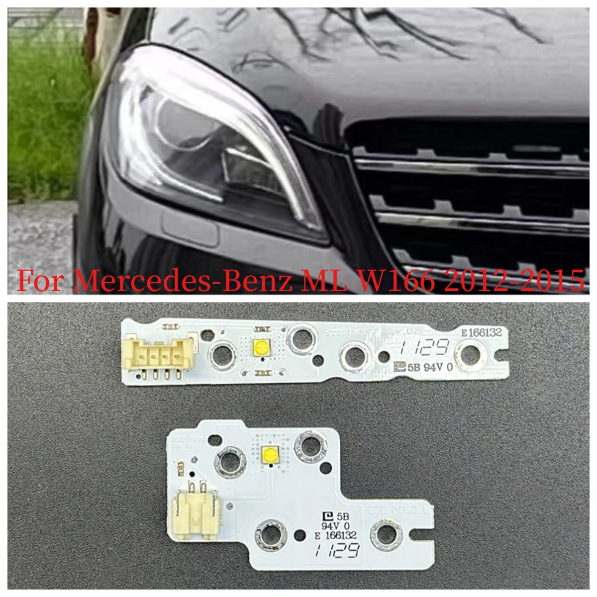

Новая плата управления светодиодными ДХО белого цвета для Mercedes-Benz ML W166 2012-2015, запчасть для автомобиля