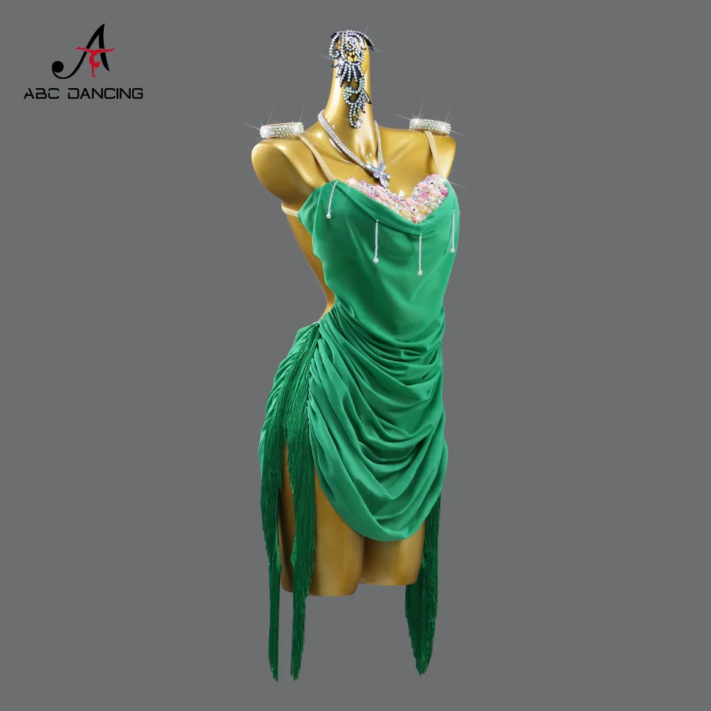 

Latin Dance Dress Sport Costume For Girl 2025 Woman Dancewear Stage Outfits Practice Clothes Sexy Suit Ballroom Party Prom Skirt
