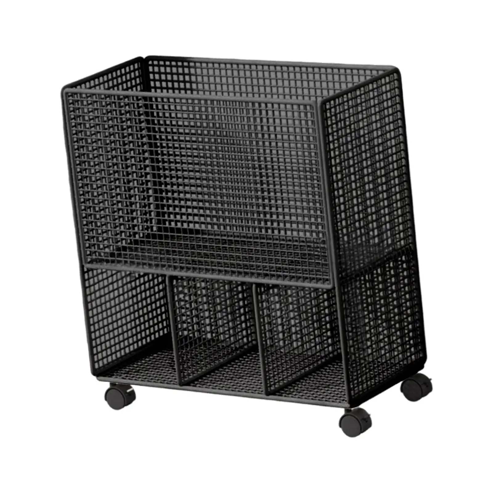 Organizing Iron Storage Rack for Yoga Mats Dumbbells and Fitness Gear Universal Wheels for Home Gym