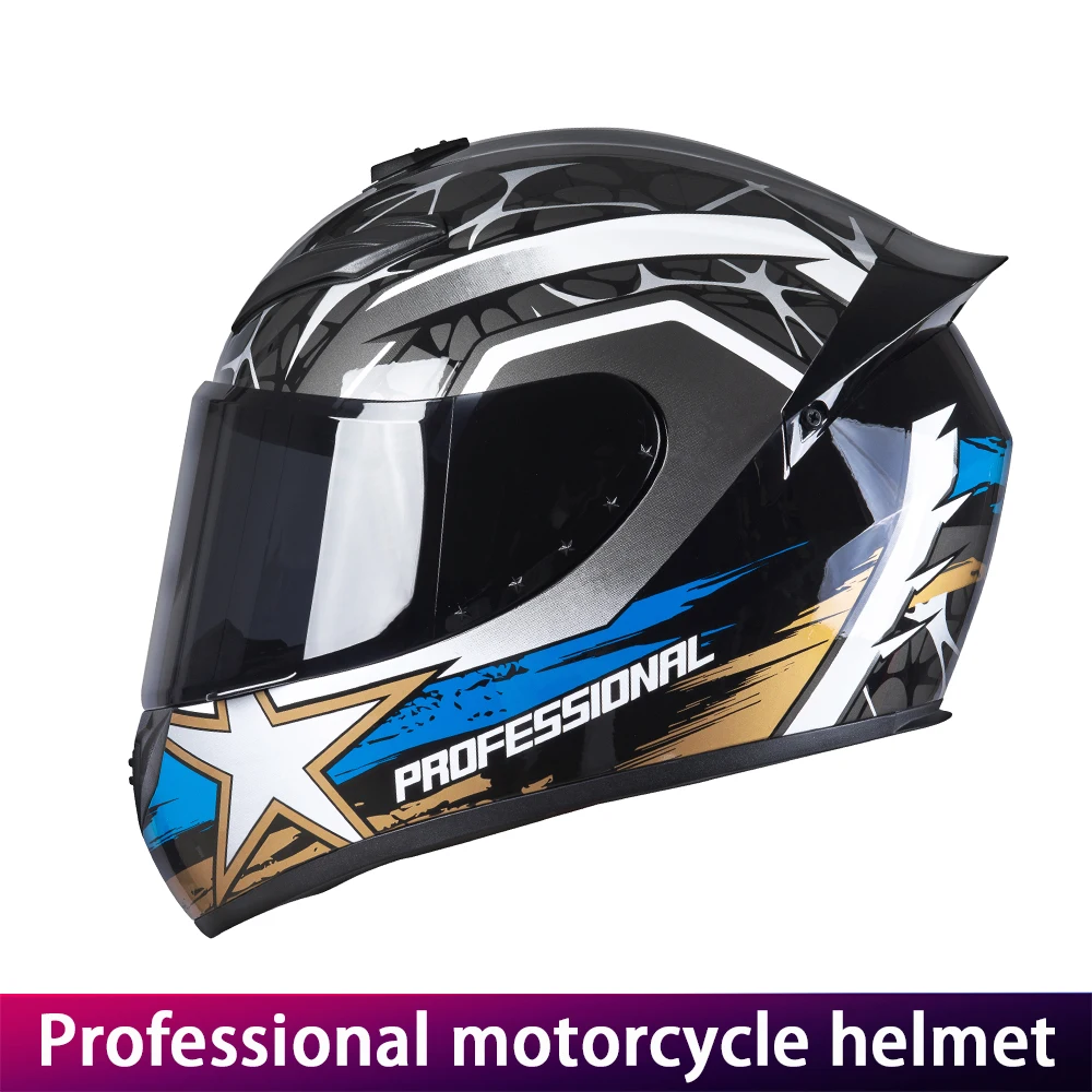 

DOT Certified Motorcycle Full Face Helmet for Couples Men Women Racing Style Scooter Karting Headgear Protective Gear