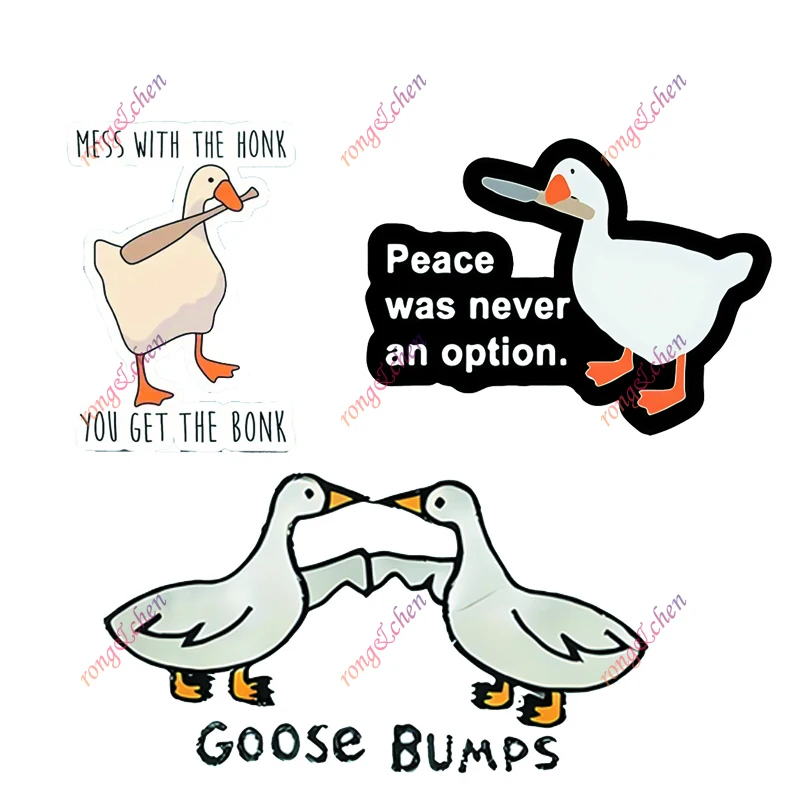 Cartoon Car Sticker Funny Honk Goose for Car Motorcycle Racing Helmet Laptop Trunk Body Car Window Surfboard PVC Vinyl Decals