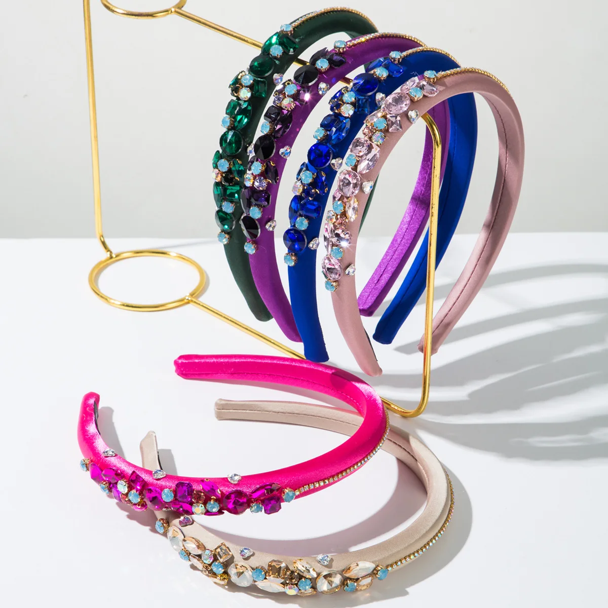 

New Fashion Korean Style Thin Sponge Inlaid Diamond Shiny Headband for Women Fashionable High-end Hair Accessory