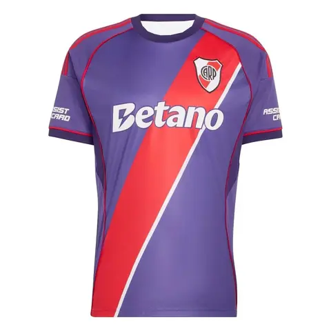 2026 New River Plate 3D Printed Football Jersey Men Summer Sports Oversize T-shirt Breathable FamilyMatching Streetwear Clothing
