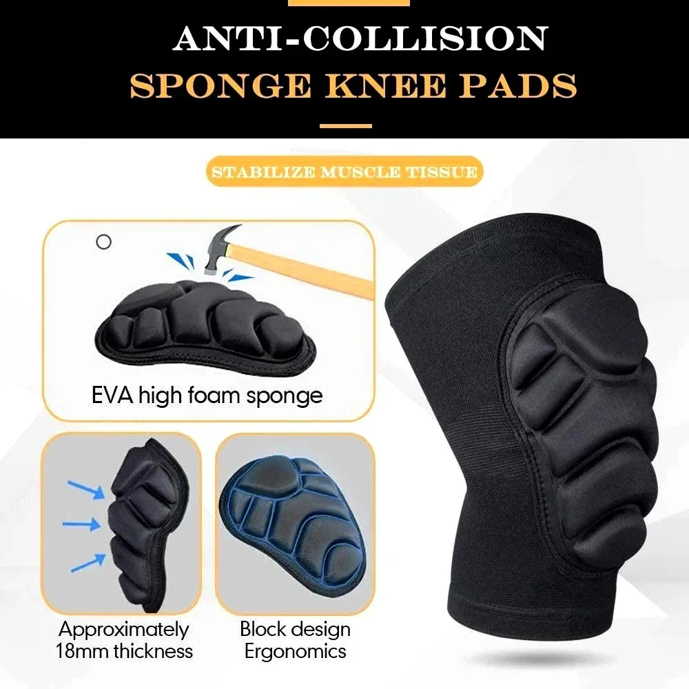 1Pair Thick Sponge Knee Pads Elbow Sleeves Avoidance Sport Kneepad Football Volleyball Knee Brace Support for Kids Child Youth