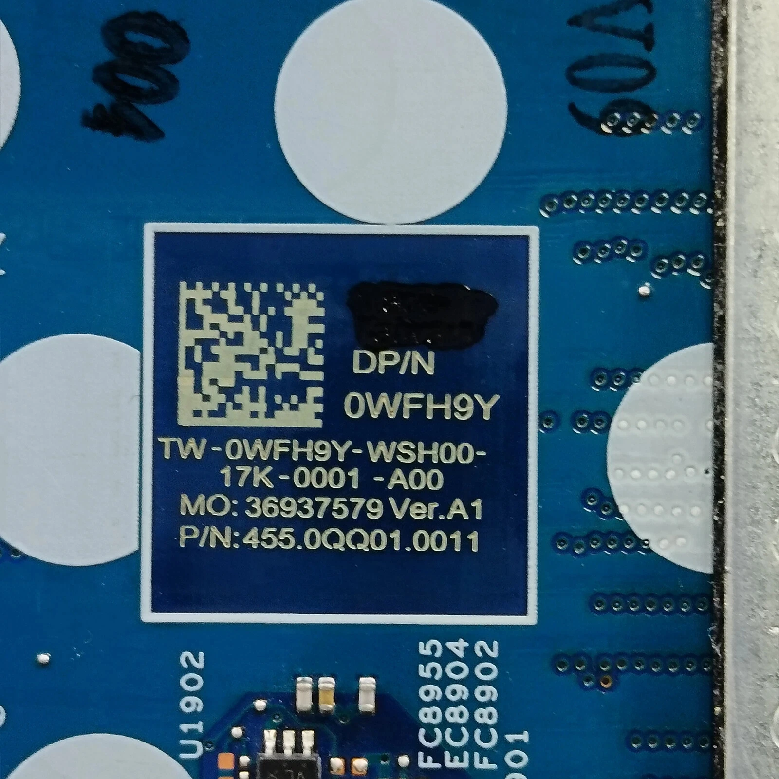 0WFH9Y dla płyty głównej Latitude 3420 3520 213093-1 SRK02 i7-1165G7