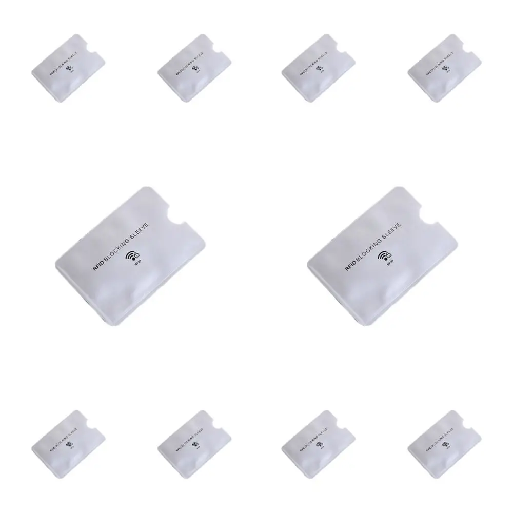 

10pcs NFC Blocking Anti RFID Card Holder Aluminium Foil Anti Theft NFC Blocking Case Reader Lock Gold ID Card Box Travel
