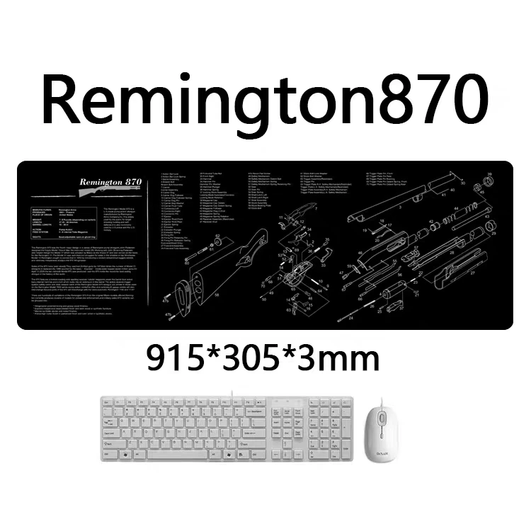 AR-15 AK 47 Remington 870 Gewehr-Reparatur- und Montageunterlage, Reinigungsgummi mit Teileplan und Anleitung, Mauspad – Detail 10