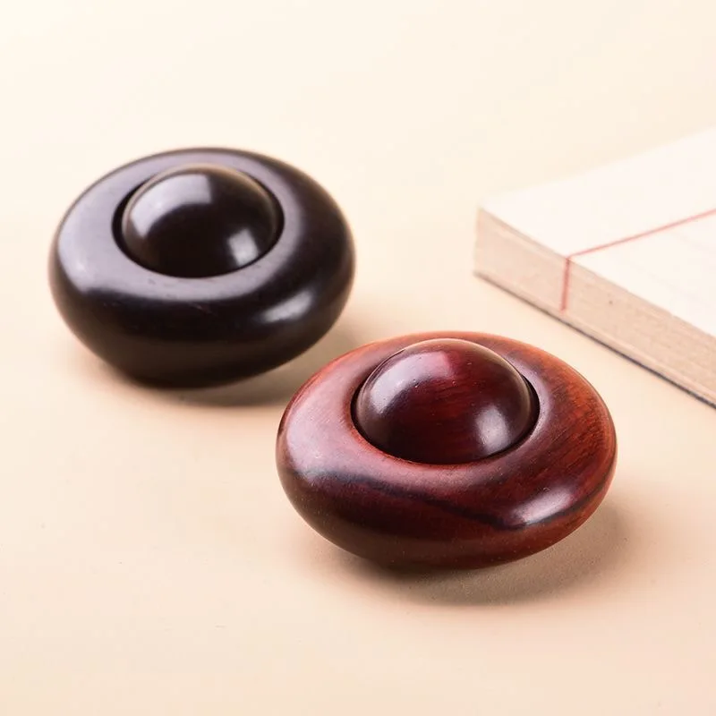 Sândalo de madeira girando brinquedos fidget mão relaxamento giroscópio de dedo da sorte para tdah autismo alívio do estresse giroscópio brinquedos presente