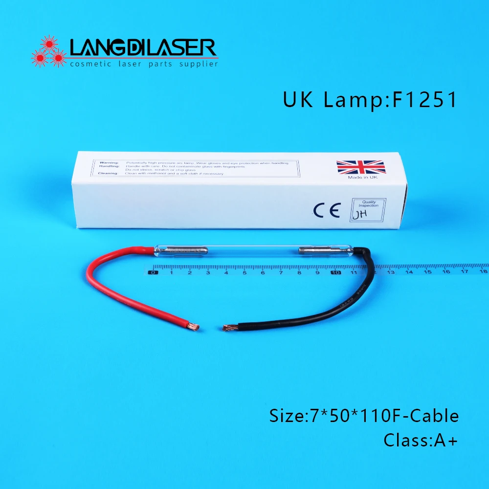 UK FIRST LIGHT IPL LASER lamp 7*50*110F - cathode bend , Lamp number / code : F1251