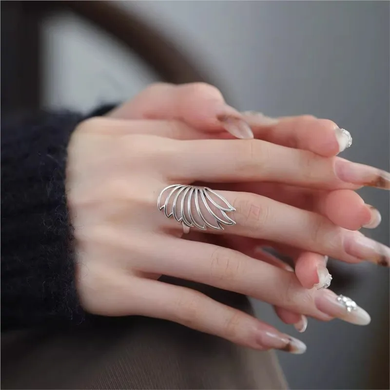 

VENTFILLE 925 Sterling Silver Butterfly Ring For Women Hollow Out Trend Luxury Creative Smooth Fashion Jewelry Gift Dropshipping