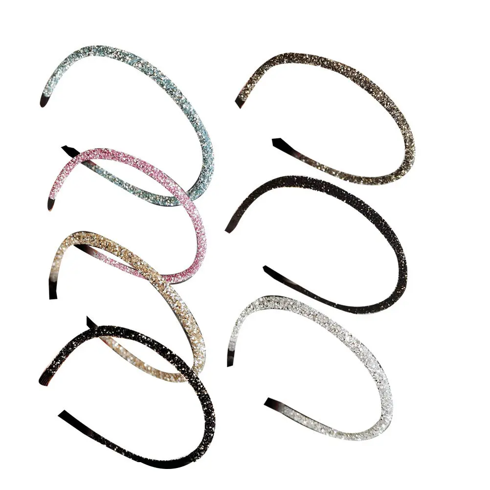 

7Pcs Hoop Rhinestone Headband One Size Fits Most Stylish Headdress for Women Girls Outing Festival Casual Wear