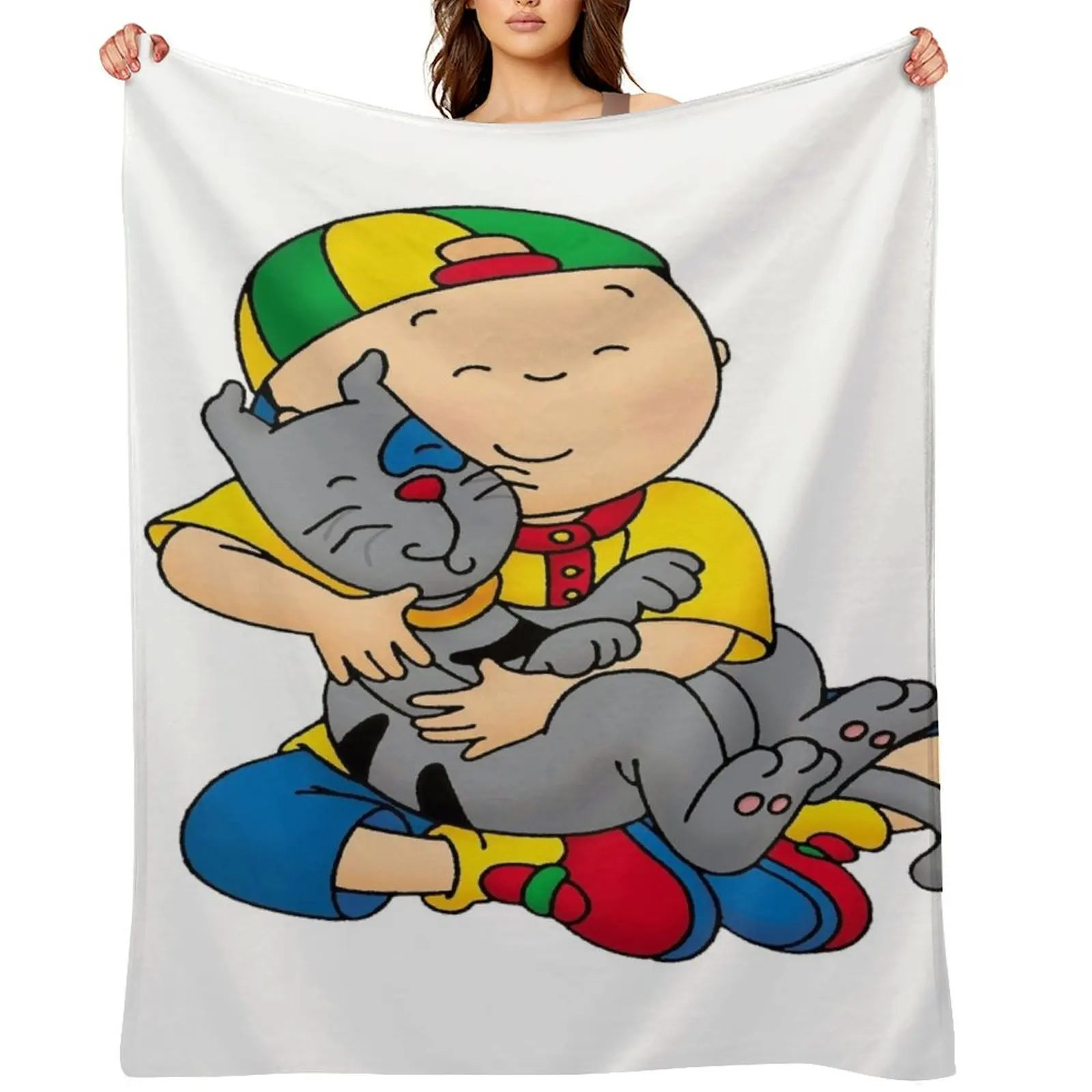 

caillou, caillou and dog Throw Blanket For Sofa Thin For Decorative Sofa Beach bed plaid Blankets