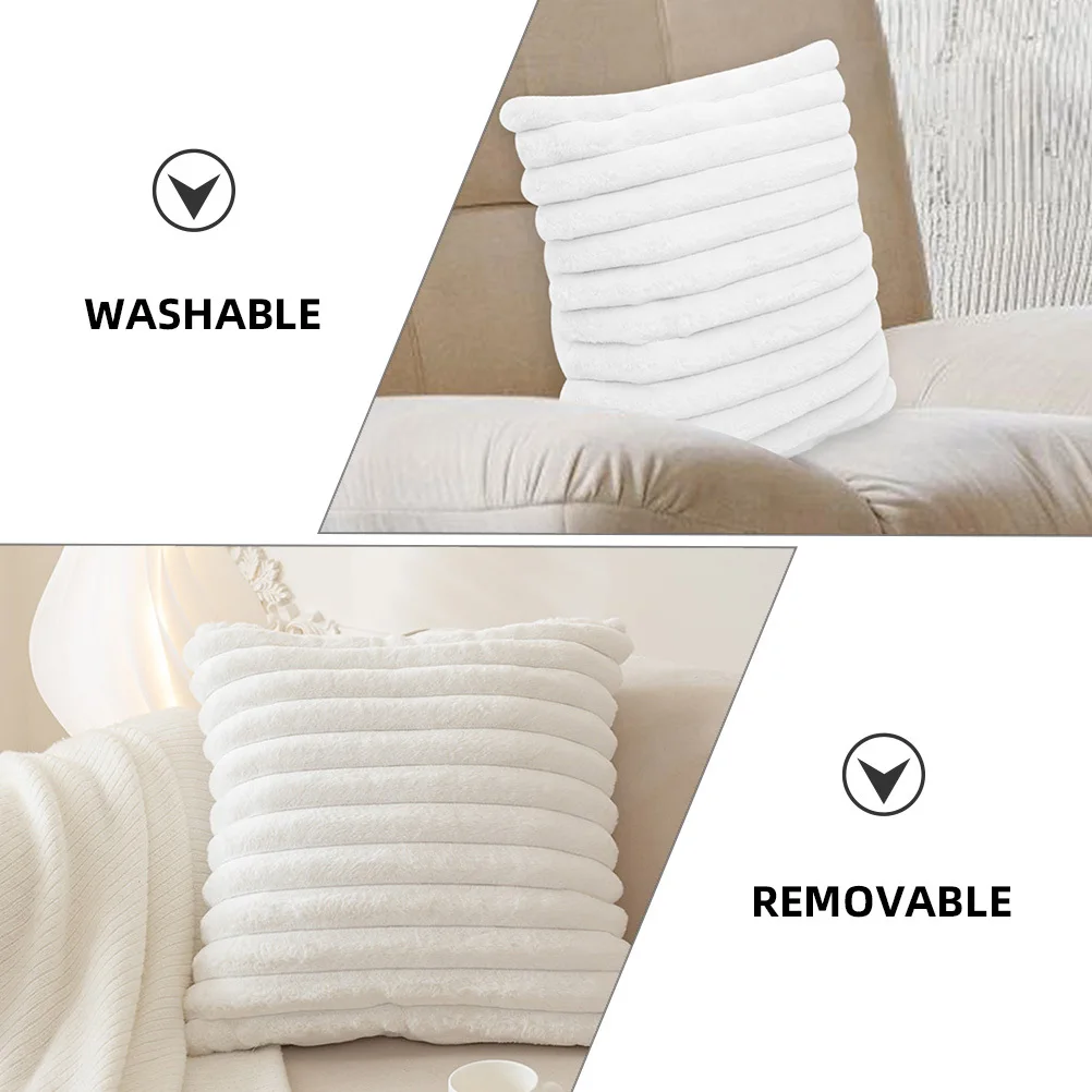 

2pcs Pillow Covers Soft Removable Washable Decorative Cushion Cover For Office Coffee Shop Library Bookstore Simple