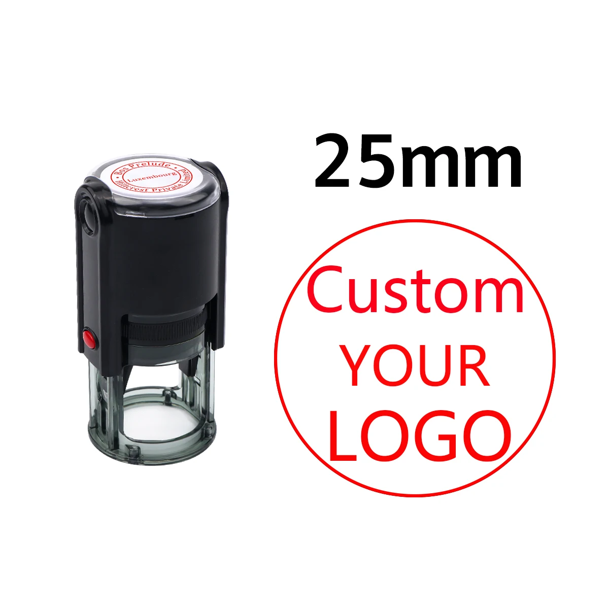 Aangepaste zelfinktende stempel met uw eigen logo, lichtgevoelige inkt / rubberen stempel, personaliseren uw logo Meerdere inktkleuropties