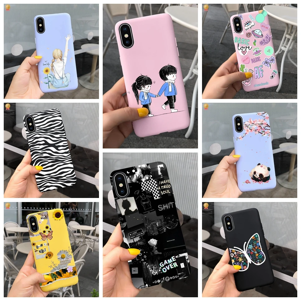 For IPhone X XS Max Case Cute Funny Girls Silicone Shockproof Bumper Capa For IPhoneX Back Cover For IPhone X XS Max Phone Case