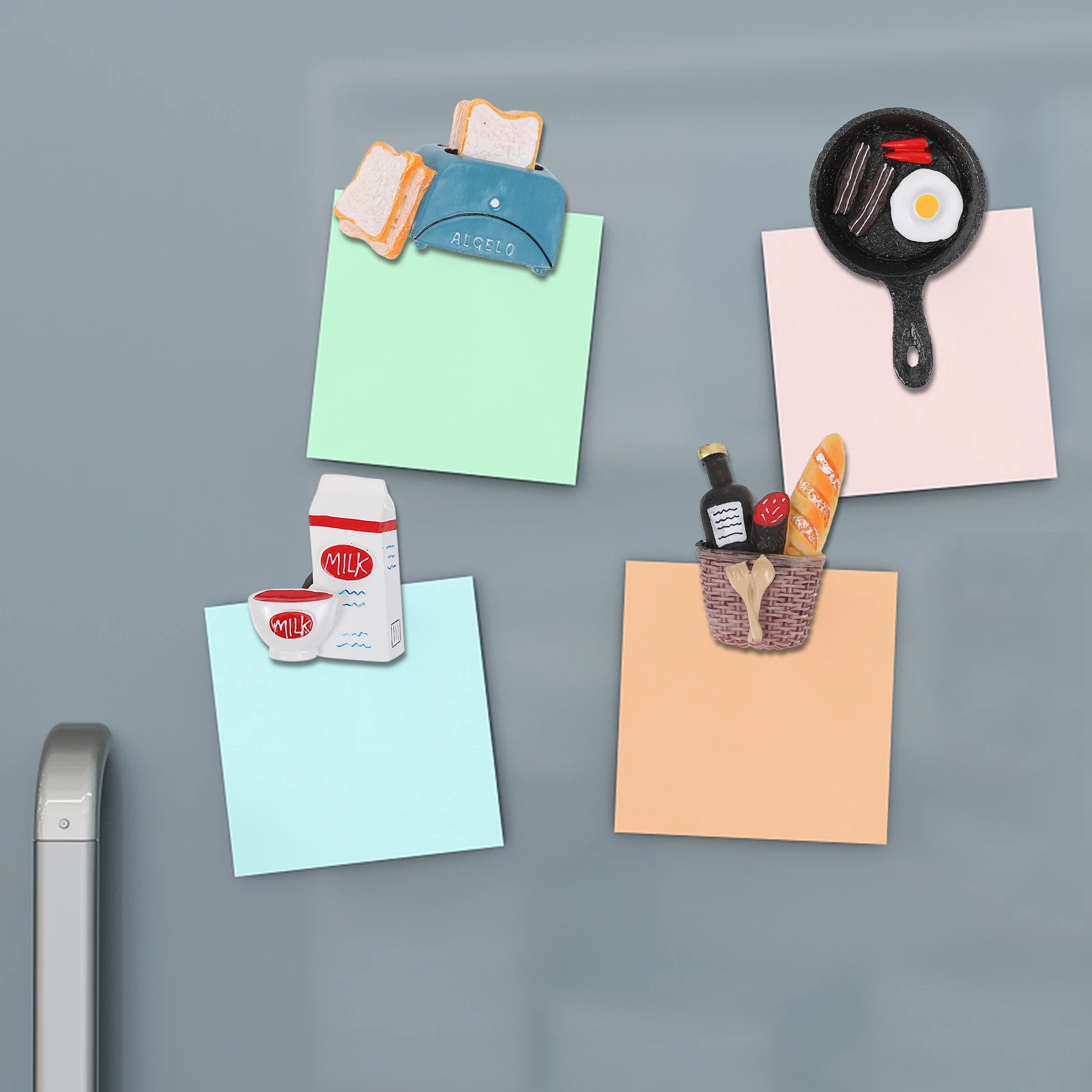 

6 шт., корзина для хлеба, сковорода, наклейки на холодильник, магнитные наклейки на холодильник, креативный декор для бытовой кухни, стены, вечеринки