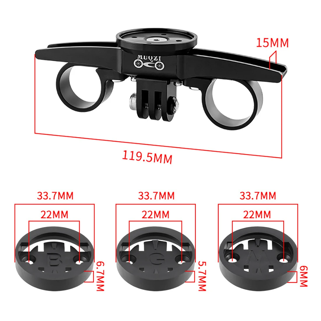 TT Handlebar Computer Mount Bike 22.2mm 25.4mm Rest Handlebar Computer Mount Adapter For Garmin Bryton Wahoo